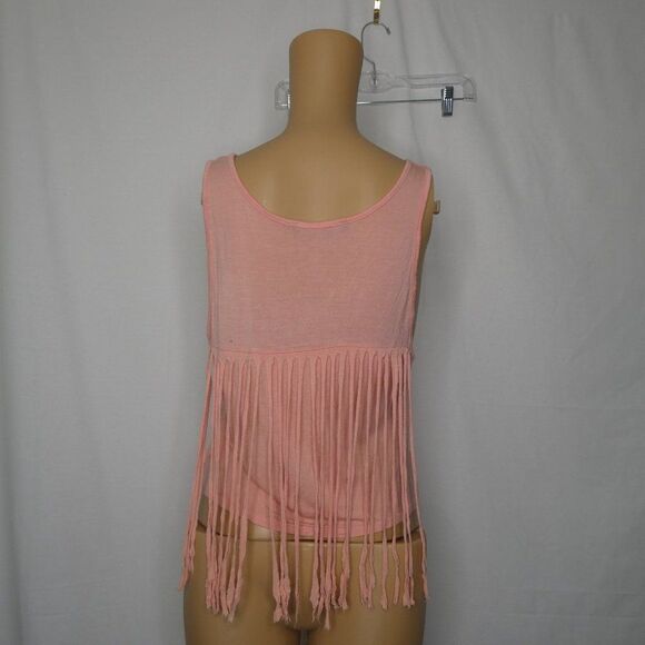 Raggs II Riches California Los Angeles Fringe Tank Modest Crop Top Graphic Tee - Picture 5 of 5